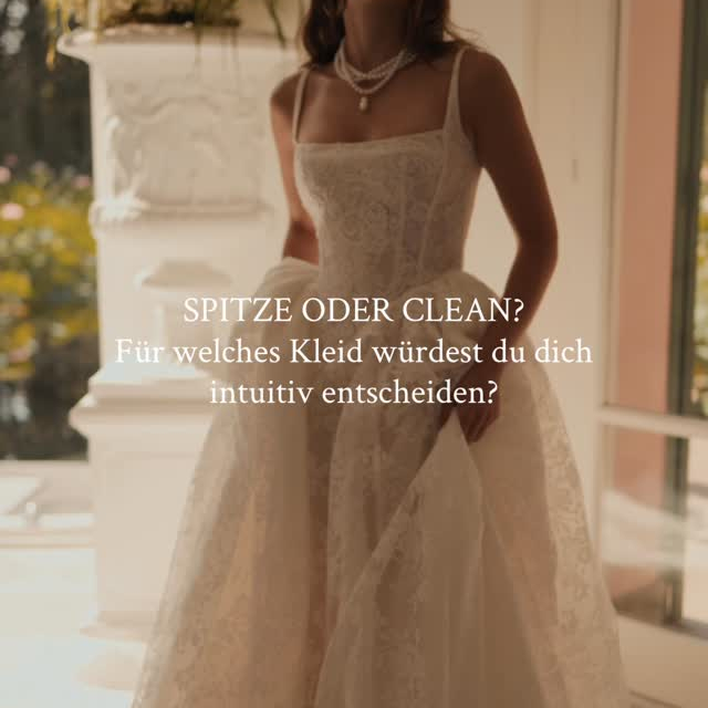 Welches Kleid wollt ihr im Detail sehen? 🤫

Wir lieben Clean & fließend - aber auch Spitze & romantisch 🤍 Beide Kleider von @millanova sind sich vom Schnitt her sehr ähnlich und genau deswegen wollen wir von euch wissen: 

Team Spitze oder Team Clean? ✨

Kommentiert euren Favoriten und das Kleid mit den meisten Stimmen, stellen wir euch dann nochmal im Detail vor 🫶🏼

#teamspitze #teamclean #brautkleidvergleich #realbride #brautblüte