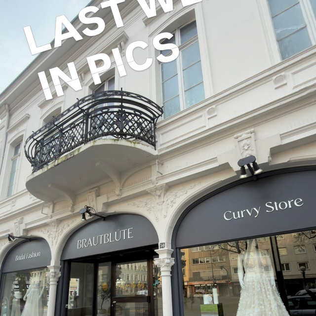 Last Week in Pics 🤍. Was für eine Woche… zwischen Bridal Fashion, ganz viel Inspiration und einer wunderschönen Wedding Award Gala ✨
1–2
Unser Store in Krefeld ist – wie ihr vielleicht schon mitbekommen habt – neu als Curvy Store positioniert worden. Jetzt ist das auch endlich außen sichtbar: Die Fassade erstrahlt mit neuem Logo. 🤍
3
Auch unser Outlet direkt nebenan hat ein kleines Make-over bekommen und zeigt sich wieder im neuen Glanz.
4–6
Auf der European Bridal Week in Essen durften wir die neuesten Kollektionen für 2026 für euch entdecken und ordern. Hier schon ein kleiner Vorgeschmack von Dama Couture @dama_couture
7-9
Dama Couture‘s dancing queens 😍. So viel Freude kann Einkaufen machen, dieser Vibe ist einfach ansteckend.
Marie versucht hier übrigens, den Vibe auch auf Julia überschwappen zu lassen. 💃
Auch der Stand war – wie immer – wunderschön in Szene gesetzt.
10–11
Auch bei MADI LANE @madilanebridal durften wir die neuen Kollektionen bewundern. Ihr dürft euch auf ganz viele wunderschöne neue Kleider freuen.
12
Wenn aus Kolleginnen… Freundinnen werden 🫶🫶
13
Unsere liebe Caro durfte heute ihre Schwester bei ihrer Brautkleidanprobe begleiten, gemeinsam haben sie ein wunderschönes Kleid gefunden 🥰
14
Warenannahme bei uns… Bella testet die Kartongrösse wohl 📦😄
15
Wir hatten dieses Jahr die Ehre, beim diesjährigen Wedding Award Germany @wedding_award_germany als Jurymitglied in der Kategorie Brautmode dabei zu sein – im wunderschönen Steigenberger Grandhotel Petersberg @steigenberger_petersberg
16
Die Veranstalter von dem @wedding_award_germany haben einen großartigen Job gemacht – vielen Dank für diese besondere Veranstaltung und die charmante Moderation
17
Die Gewinner des diesjährigen Awards – die wunderbaren Mädels von @lieben.achten.ehren 🎉
18
Es lag eine unglaubliche Energie im Raum und wir gratulieren allen Gewinnern aus 19 Kategorien von Herzen 🤍
19
Natürlich wurde auch für Entertainment gesorgt – und wir durften einen rundum wunderschönen Abend genießen.