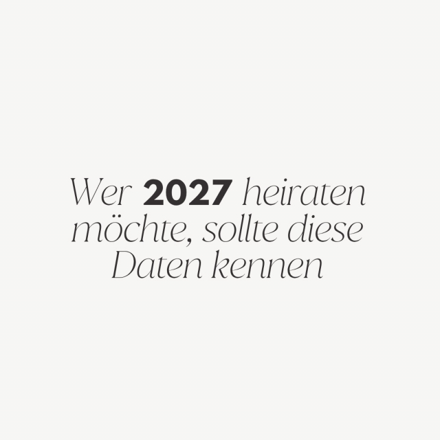 Wenn ihr gerade für 2027 plant (oder frisch verlobt seid und heimlich schon nach eurem Datum sucht), dann sind genau diese Termine besonders begehrt 🤫 Aber am Ende ist es oft gar nicht die perfekte Zahl, die entscheidet. Sondern das Gefühl, das ihr mit diesem Datum verbindet 🤍 #weddingday 

WEDDING DATE 
BRAUTBLÜTE