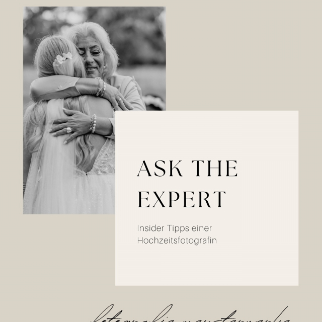 Ask the Expert - Tipps zur HOCHZEITSFOTOGRAFIE mit @fotografie_meysterwerke 📸♥️

Wir haben mit Elisa von @fotografie_meysterwerke gesprochen um für euch Tipps und Erfahrungen zu sammeln. 
Beitrag also abspeichern 🤭