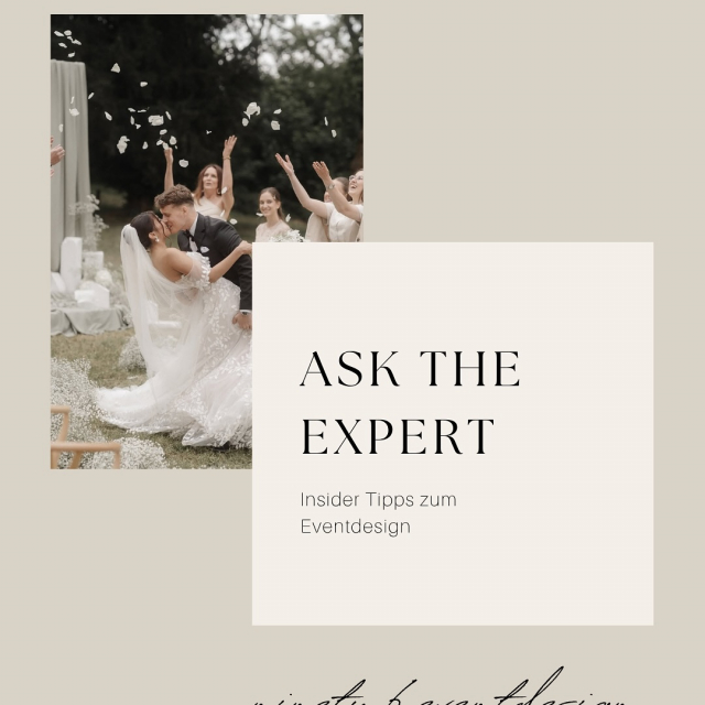 Ask the expert zum Event- und Weddingdesign mit der lieben Vanessa von @ninety_6_eventdesign.
🫶🏼✨
